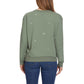 Gloria Vanderbilt Women's  Floral Embroidered Crewneck Pullover Sweater Top