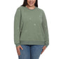 Gloria Vanderbilt Women's  Floral Embroidered Crewneck Pullover Sweater Top