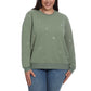 Gloria Vanderbilt Women's  Floral Embroidered Crewneck Pullover Sweater Top