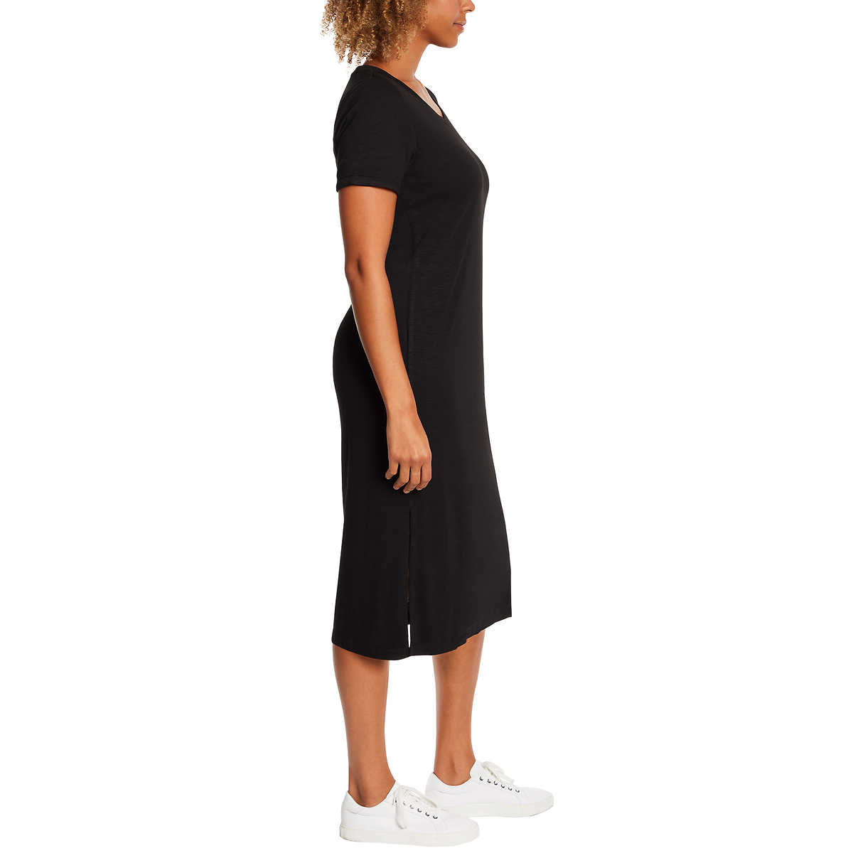 Jessica Simpson Women's Soft Jersey Side Slits T-Shirt Midi Dress