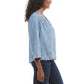 Splendid Women's V-Neck Relaxed Fit Lightweight Denim Blouse Top