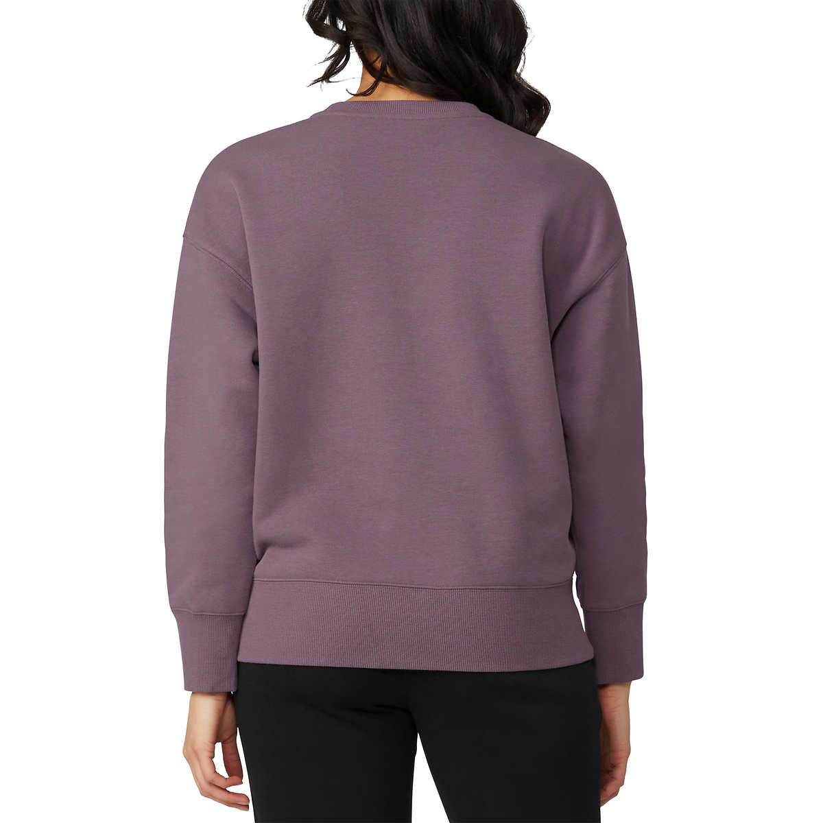 FILA Women's Chest Logo Cotton Blend Active Crewneck Sweatshirt Top