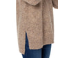 Well Worn Women's Mock Neck High Low Hem Cozy Soft Nep Yarn Sweater