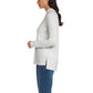 Matty M Women's Mock Neck Brushed Ribbed Knit Sweater Tunic Top