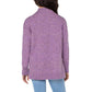 Well Worn Women's Mock Neck High Low Hem Cozy Soft Nep Yarn Sweater