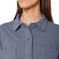 Mondetta Women's Soft Plush Cozy Moisture Wicking Snap Button Up Shirt