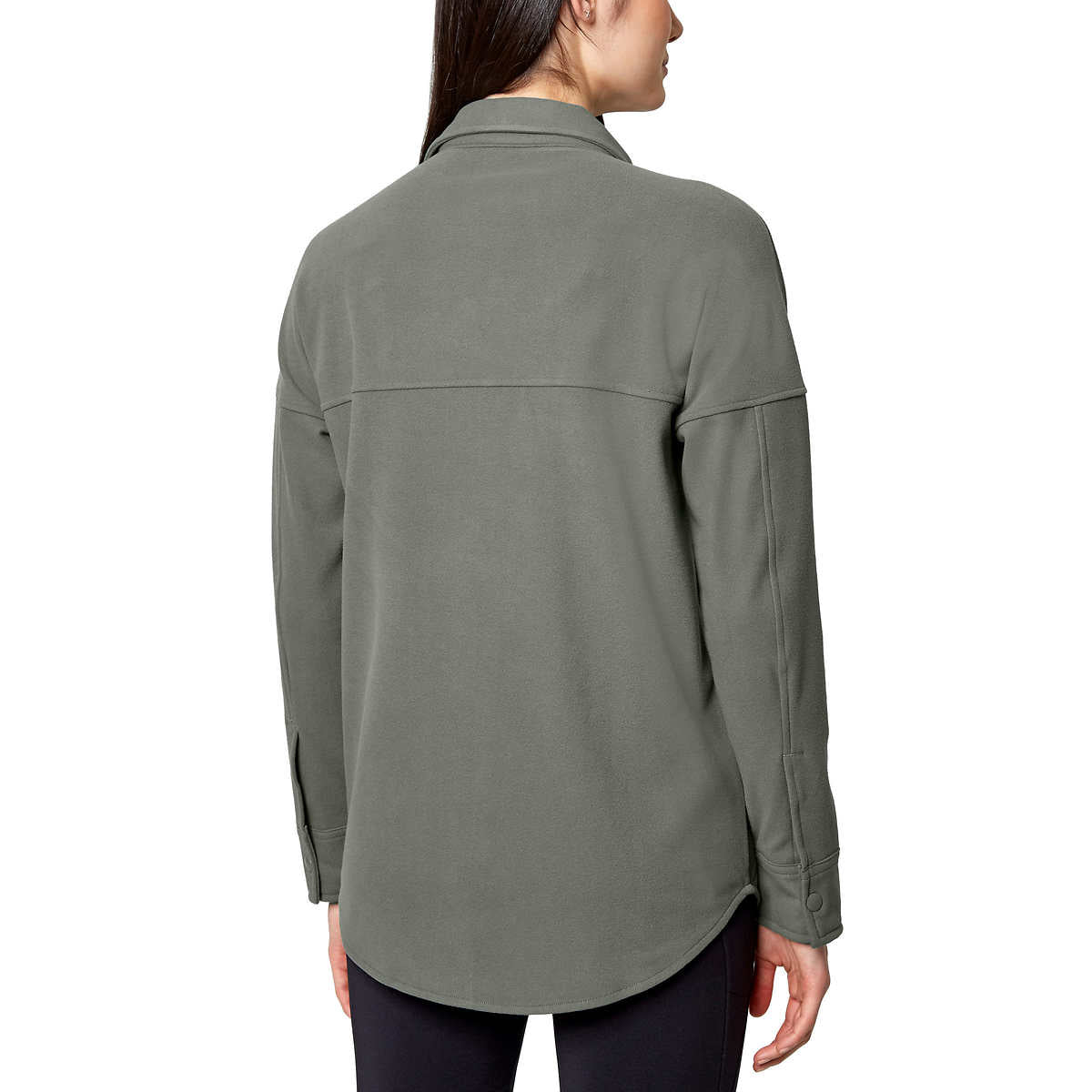 Mondetta Women's Soft Plush Cozy Moisture Wicking Snap Button Up Shirt