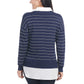 Hilary Radley Women's Collared V-Neck Soft 2-fer Sweater