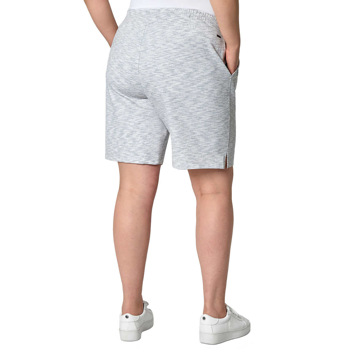 Mondetta Women's Active Performance Elastic Waist Soft Casual Bermuda Short