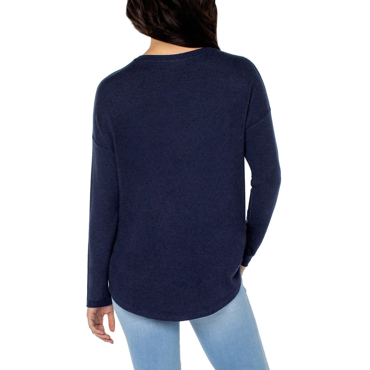 Well Worn Women's Ultra Soft V-neck Lightweight Knit Sweater Relaxed Fit Top
