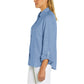 Orvis Women's Soft Lightweight Linen Blend Long Sleeve Top Button Up Shirt