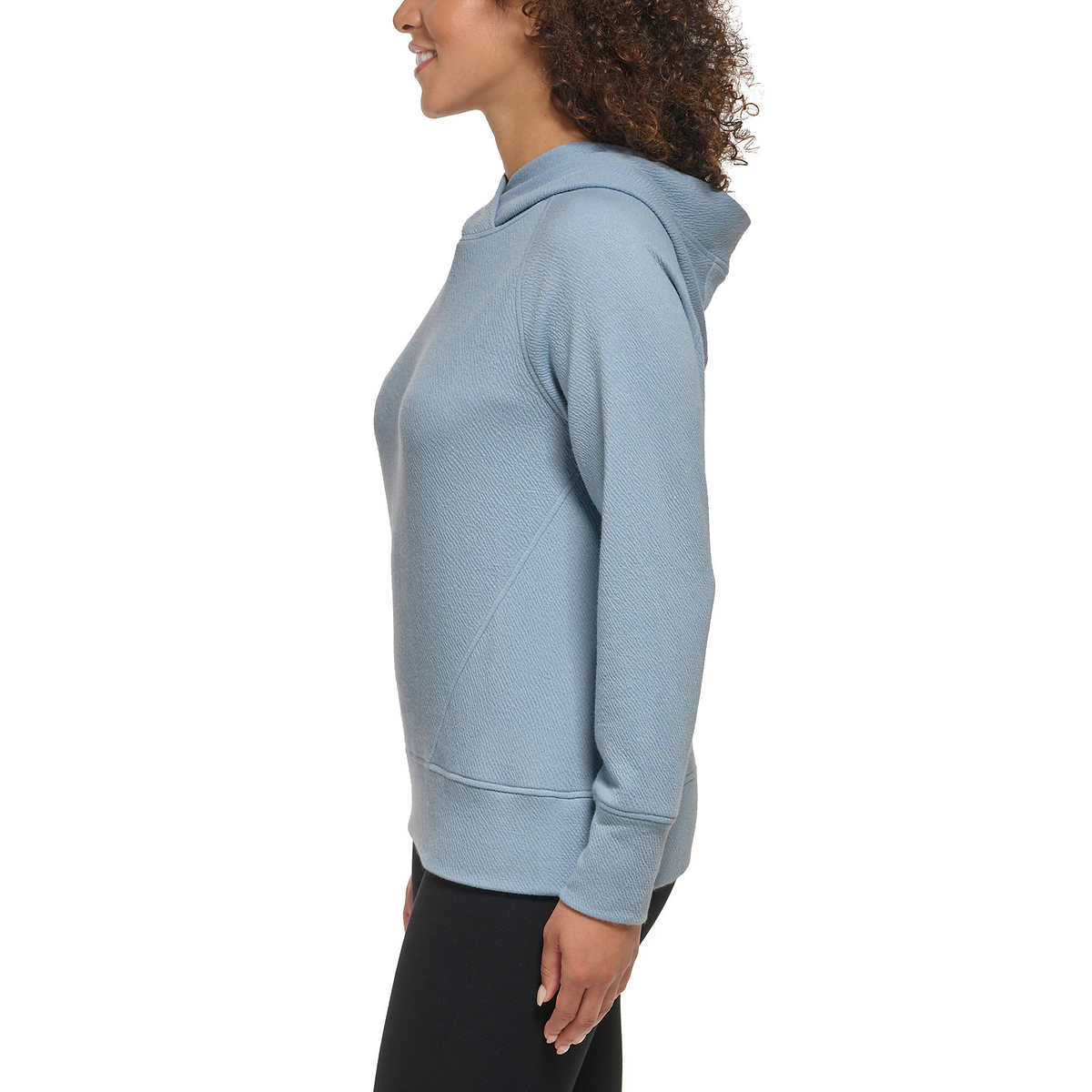 Andrew Marc Women's Relaxed Fit Lightweight Textured Hoodie