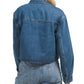 KUT from the Kloth Women's Billie Western Collared Denim Cropped Jacket