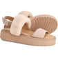 EMU Australia Women's Durack Genuine Sheepskin Suede Fur Platform Stinger Sandals