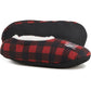 Rae Dunn Women's Merry, Santa Plaid Plush Faux Fur Christmas Cozy Slippers