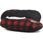 Rae Dunn Women's Merry Merry Plaid Plush Faux Fur Christmas Cozy Slippers