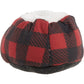Rae Dunn Women's Merry, Santa Plaid Plush Faux Fur Christmas Cozy Slippers