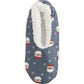 Rae Dunn Women's Santa Print Plush Faux Fur Christmas Cozy Slippers