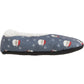 Rae Dunn Women's Santa Print Plush Faux Fur Christmas Cozy Slippers