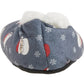 Rae Dunn Women's Santa Print Plush Faux Fur Christmas Cozy Slippers