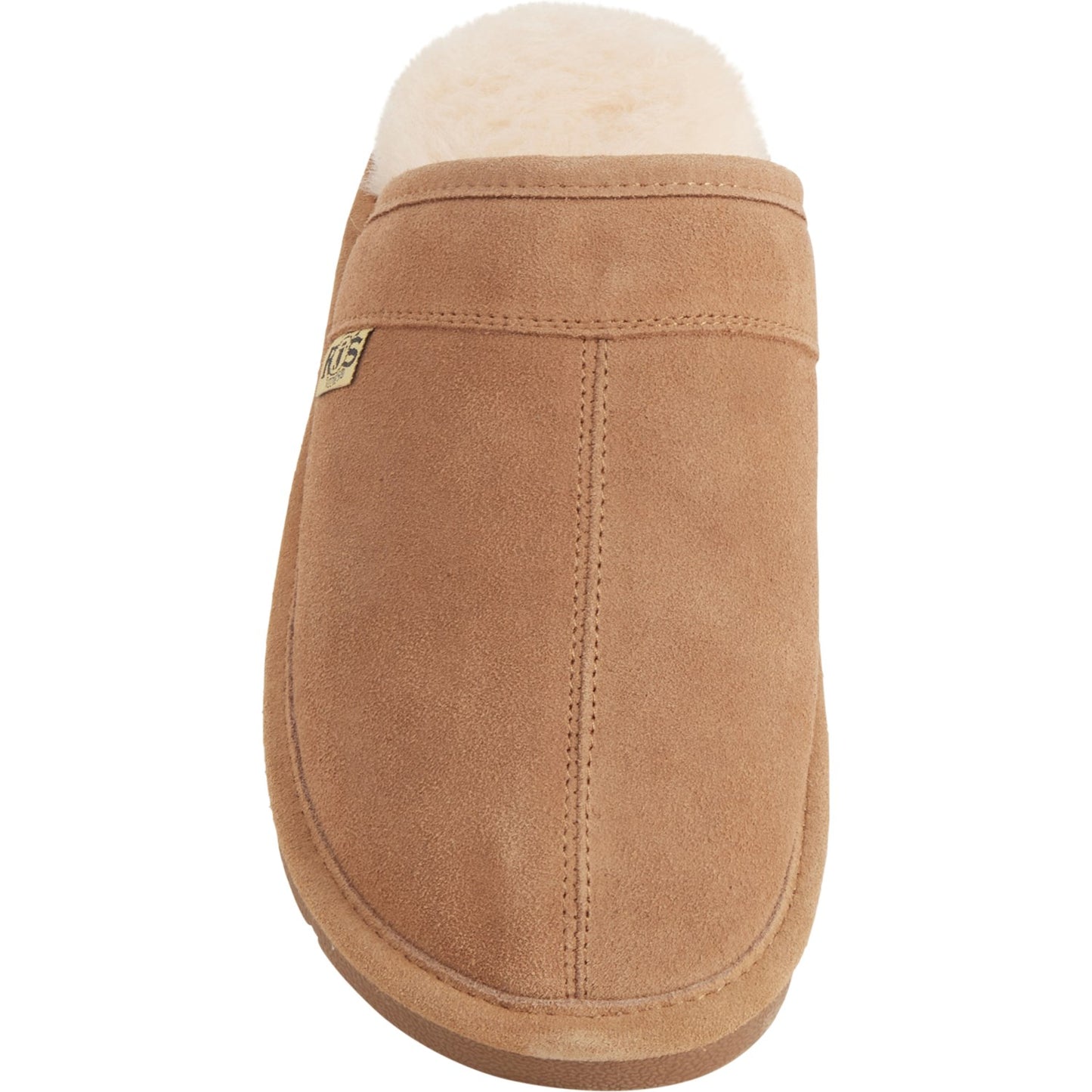 RJ FUZZIES Men's Cozy Wool Scuff Suede Comfort Slip-on Style Slippers