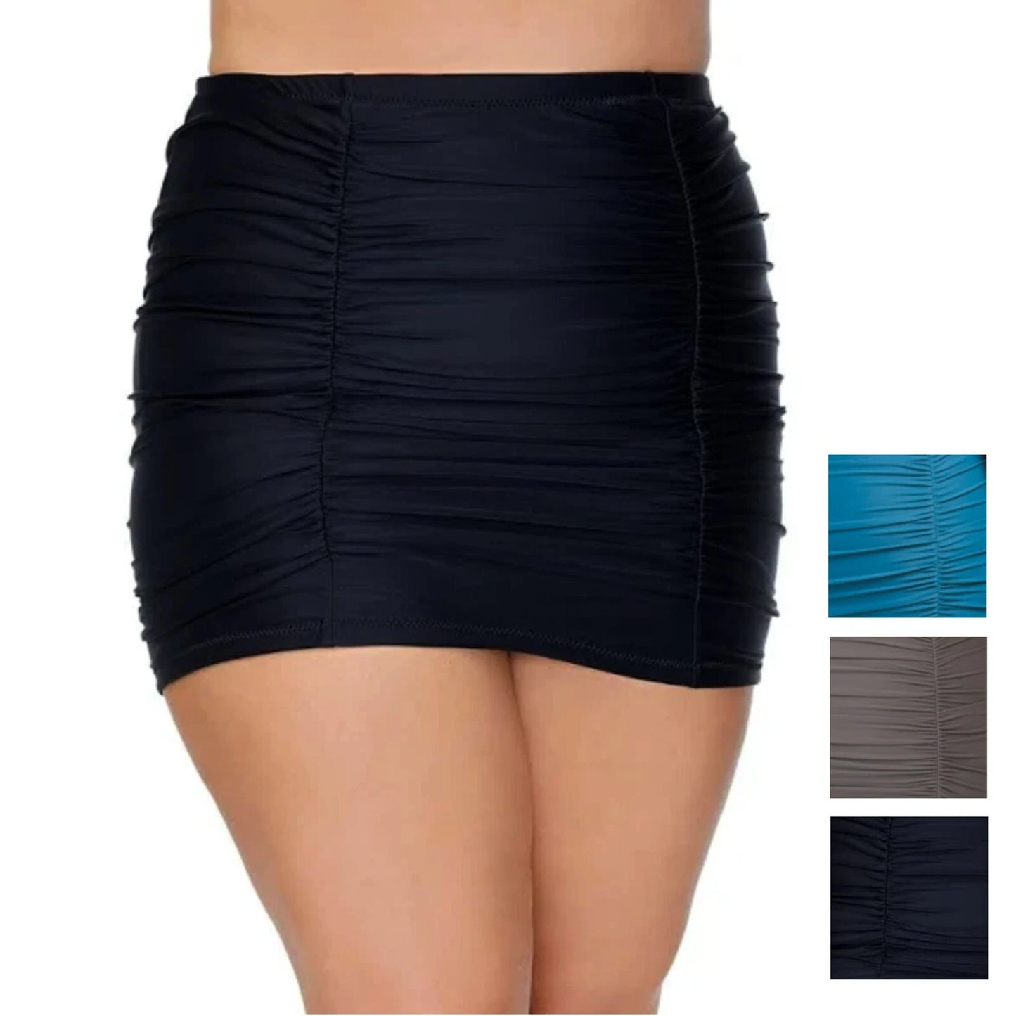 Raisins Curve Women's Plus Calina Solids Costa Skirt Swim Bottom