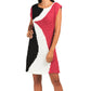 Vertigo Paris Women's Color Block Crochet Knit Mini Dress