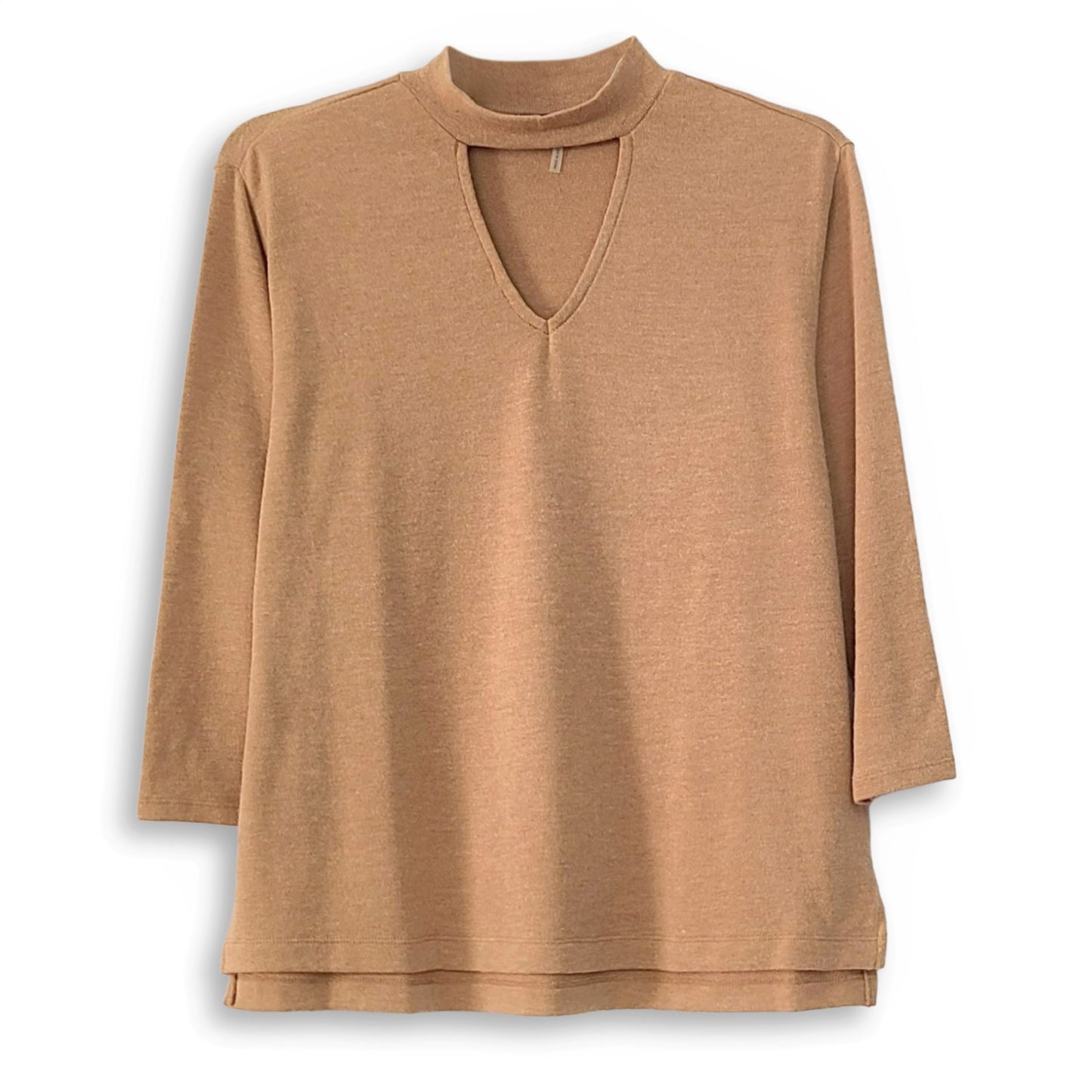 1.STATE Women's Plus Long Sleeve Drop Shoulder Keyhole Top Sweater