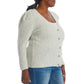 1.STATE Women's Plus Puff Long Sleeve Button Front Top Soft Knit Cardigan