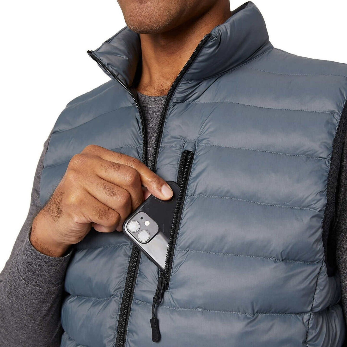 32 Degrees Quilted Stand-up Collar Lightweight Warmth Full Zip Vest