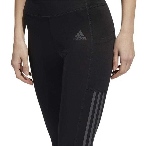 Adidas High rise Moisture-wicking Side pockets 3-Stripe Capri Leggings