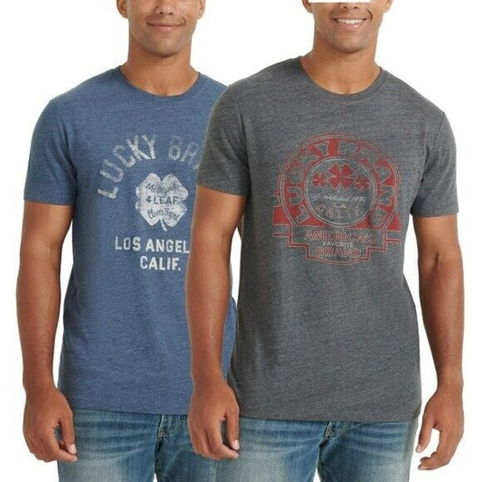 Lucky Brand 2-Pack T-Shirt Soft Cotton Logo Graphic Print Tee