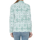 North River Women's Cozy Quoter Zip Neck Long Sleeve Printed Sweatshirt Top