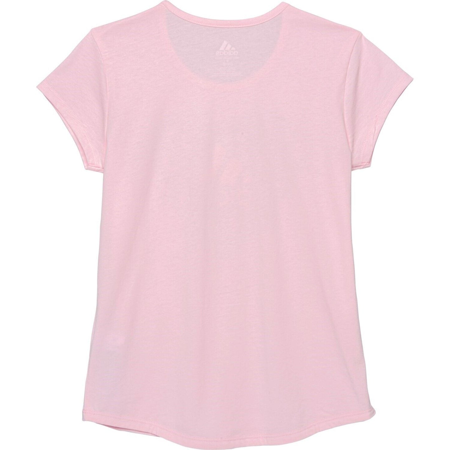 Adidas Big Girl's Pink Logo Graphic Pint Cotton Active T-Shirt  M, L