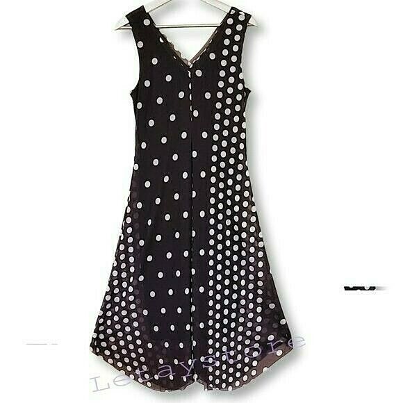 Tahari polka dot discount dress