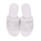 RAE DUNN Be Kind Quilted Faux Fur Cozy Slide Slippers