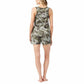 Lucky Brand Women's Plus Super Soft Camo Print 4-Piece Lounge Pajama Set
