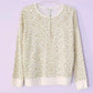 NWT RACHEL ZOE Leopard Print Super Soft Henley Top Sweatshirt  S,M