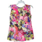 Floral Abstract Print Sleeveless Blouse Tank Top Tunic