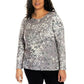 Mario Serrani Floral Print Ultra Soft Lightweight Relaxed Fit Tunic Top
