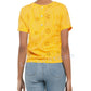 Christian Siriano Women's Linen Cotton Blend Tie-Front Eyelet Blouse Shirt