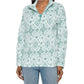 North River Women's Cozy Quoter Zip Neck Long Sleeve Printed Sweatshirt Top
