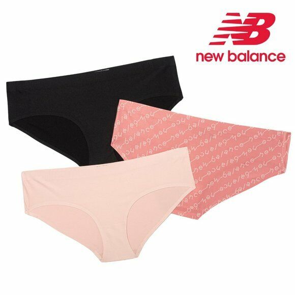 New Balance Women's 3-Pack Logo Bonded Laser Cut Hipster Panties