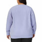 FILA Soft Cotton Blend French Terry Crewneck Relaxed Fit Sweatshirt Top