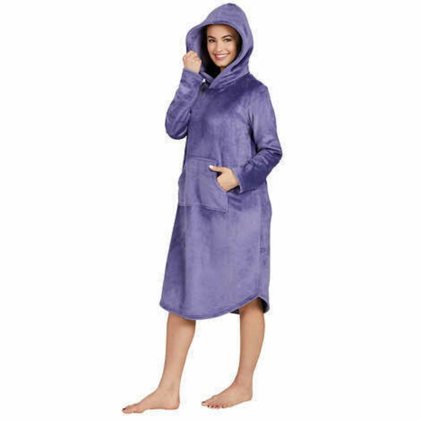 32 Degrees Women's Super Soft Velour Relaxed Fit Hooded Lounger