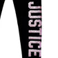 JUSTICE Big Girls Glitter Hologram Logo Active Fit Leggings