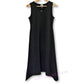 ANNE KLEIN Soft Stretch Solid Serenity Sharkbite Hem Tank Midi Dress
