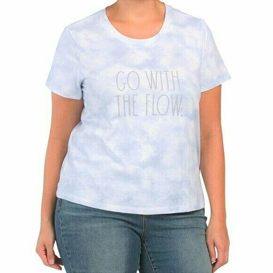 RAE DUNN Plus Go With The Flow Tie Dye Cotton T-shirt