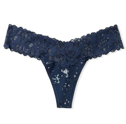 Victoria's Secret Women's Stretch Cotton Lace-waist Thong Panties