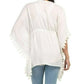 VINCE CAMUTO Lace Insert Tassel Trim Swim Cover-up Top